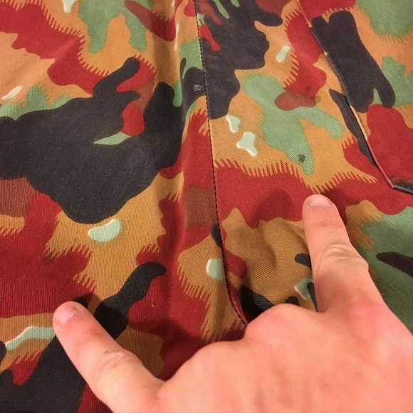 VTG SWISS MILITARY ALPENFLAGE CAMO PANTS 32x30 NM02841 - Picture 10 of 12